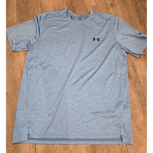 Under Armour Shirt Adult M Blue Short Sleeve‎ Loose Athleticwear Outdoor Mens